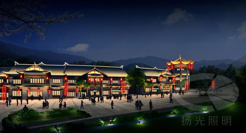 景區夜遊燈光效果(guǒ)圖