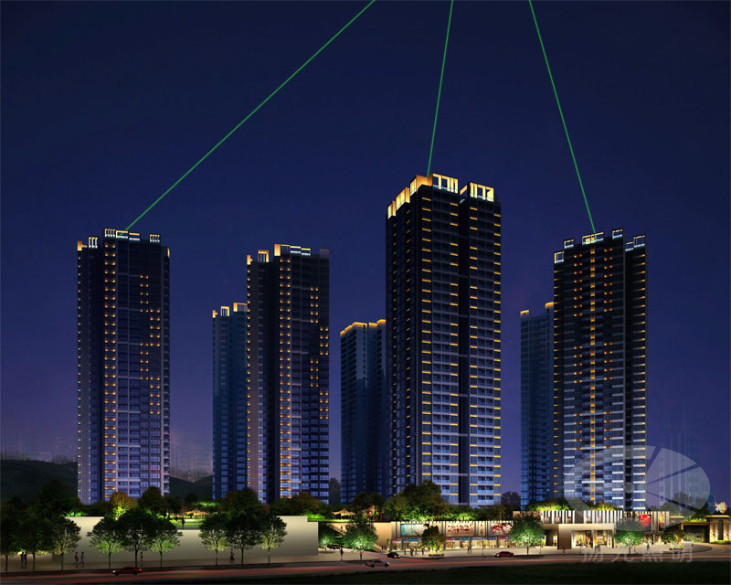 小區建築燈光設計效果圖