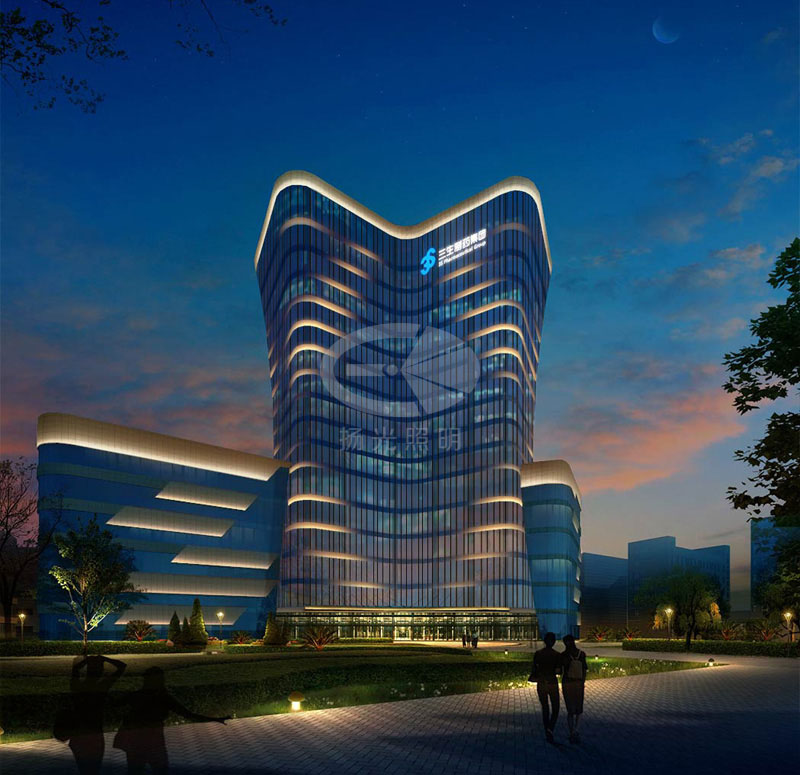 建築夜景燈光效果圖