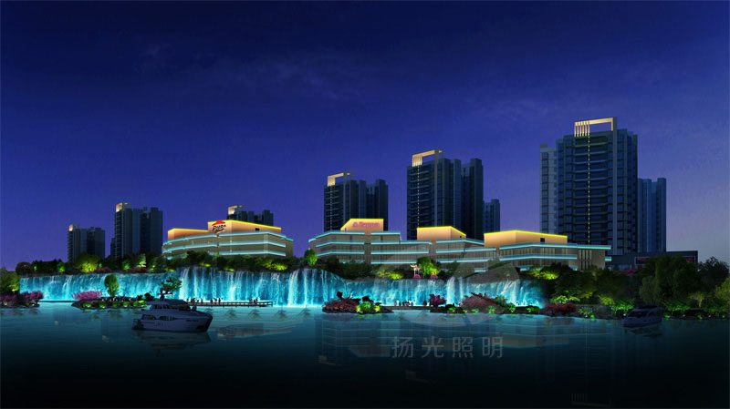 河（hé）岸景觀照明效果圖