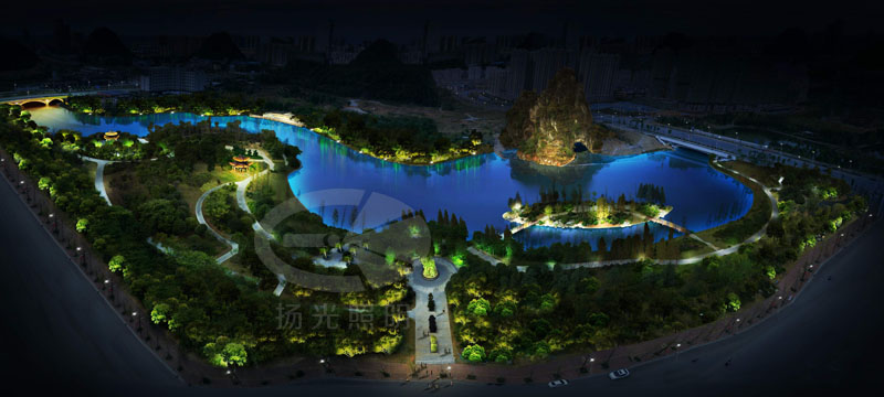 公園（yuán）照明設計鳥瞰圖
