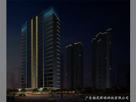 東莞嘉宏大廈寫辦樓外立麵亮化（huà）
