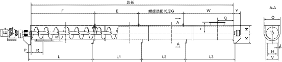 無軸螺旋輸送機硫(liú)化銨輸送機 無軸螺旋輸送機硫化銨輸送機