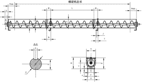 不鏽鋼螺旋管(guǎn)式輸(shū)送機 不鏽鋼螺旋管式輸(shū)送機